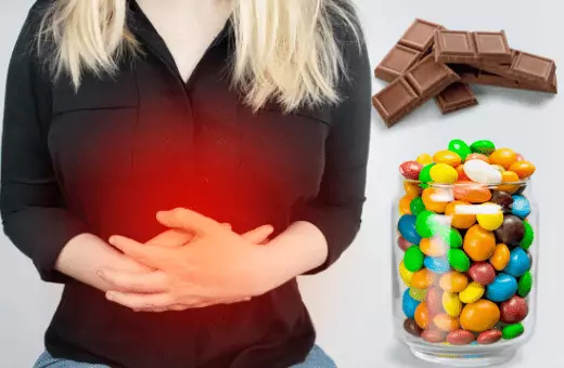 light and candy chocolte may worsen your acid reflux symptoms.
