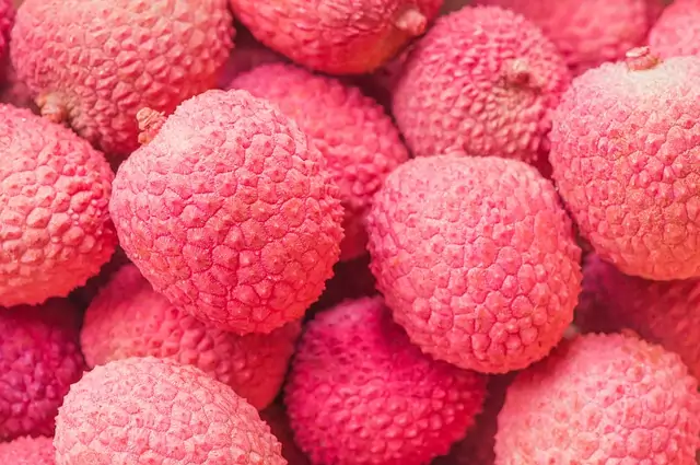 pink fruit lychee