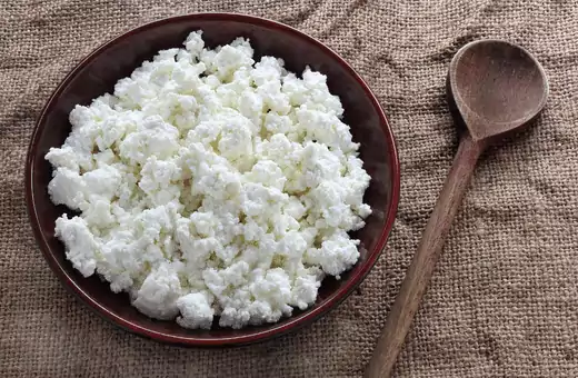 cottage cheese is slightly acidic in nature.