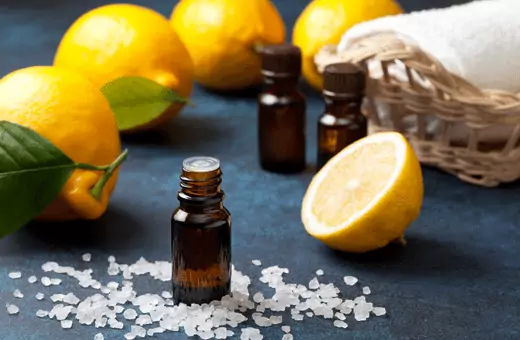 Lemon essential oil is acidic in nature. This means it can help balance your body's and skin's pH levels. 