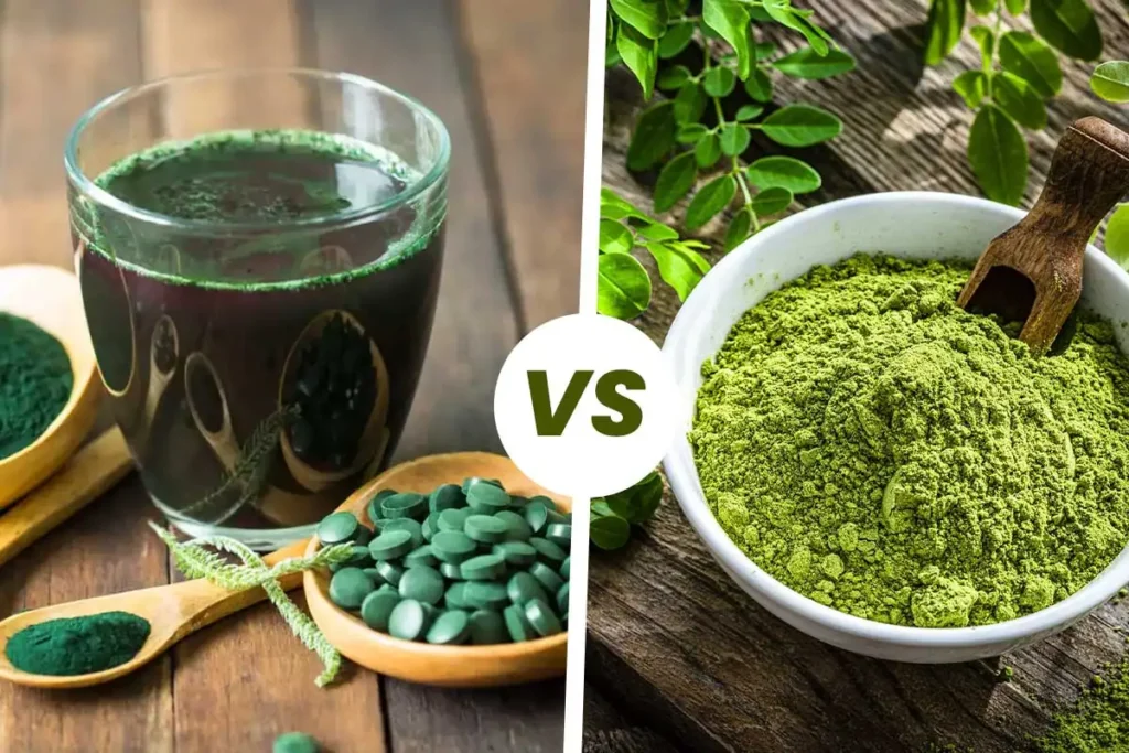 Spirulina vs Moringa- The key differences based on protein content, weightloss, side effects and more